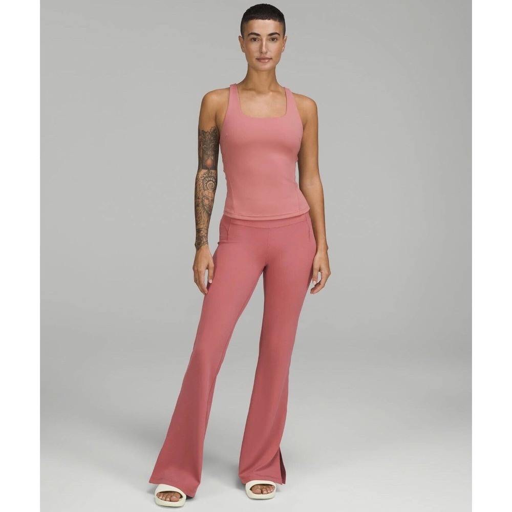 NWT Lululemon [8] Groove SHR Split-Hem Flare Nulu Pant Briar Rose LW5EVCS [$118] - Picture 5 of 16